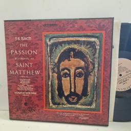 J.S. BACH The Passion According To Saint Matthew SRV-269/70/71/72 4x 12” LP BOX SET