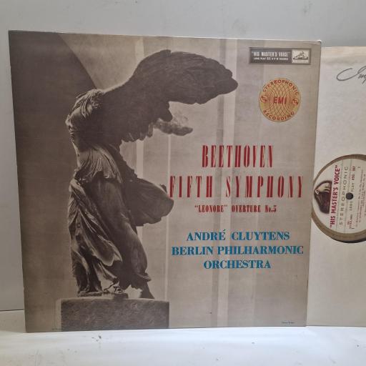 BEETHOVEN, ANDRÉ CLUYTENS, BERLIN PHILHARMONIC ORCHESTRA Fifth Symphony / "Leonore" Overture No.3 ASD 267 12” LP