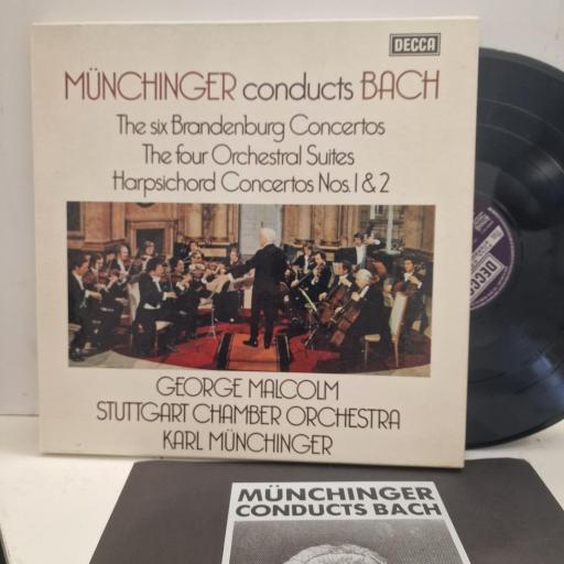 BACH, GEORGE MALCOLM, STUTTGART CHAMBER ORCHESTRA, KARL MÜNCHINGER Münchinger Conducts Bach 14 BB 213-7 5x 12” LP BOX SET