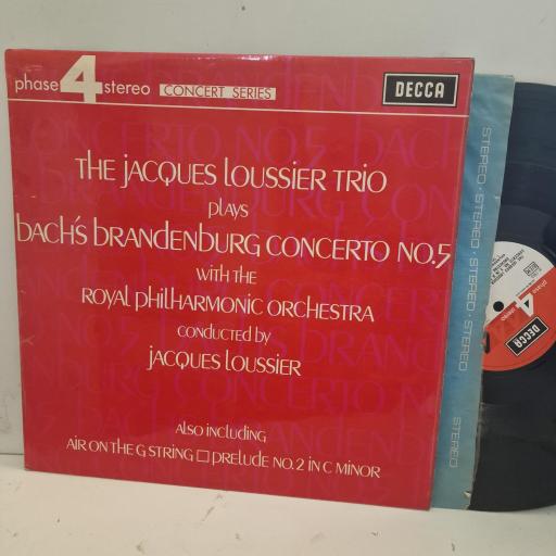THE JAQUES LOUSSIER TRIO Bach’s Brandenburg Concerto No.5 PFS 4176 12” LP