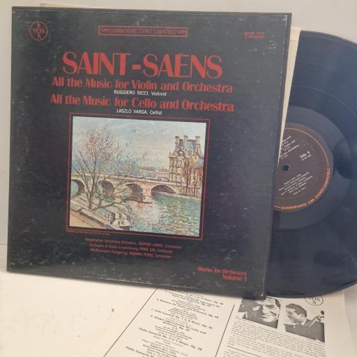 SAINT-SAËNS All The Music For Violin And Orchestra, All The Music For Cello And Orchestra QSVBX 5134 3x 12” LP BOX SET