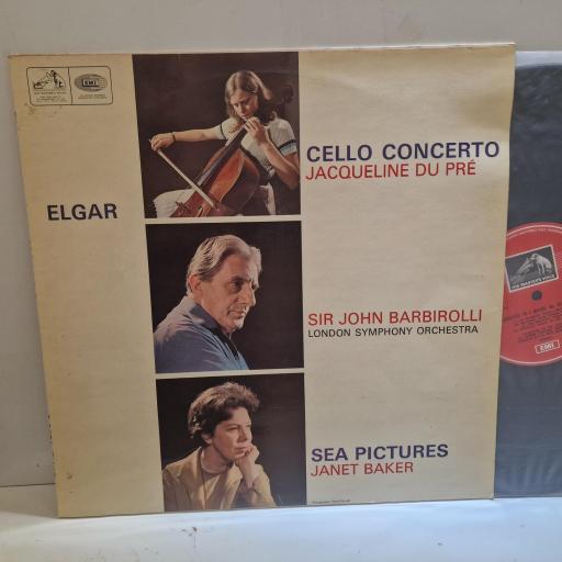 ELGAR, JACQUELINE DU PRÉ, SIR JOHN BARBIROLLI, LONDON SYMPHONY ORCHESTRA, JANET BAKER Cello Concerto / Sea Pictures ASD 655 12” LP