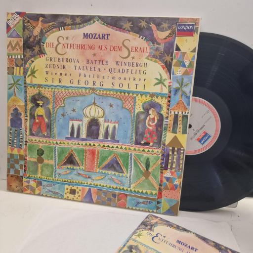 MOZART, GRUBEROVA, BATTLE, WINBERGH, ZEDNIK, TALVELA, QUADFLIEG, WIENER PHILHARMONIKER, GEORG SOLTI Die Entführung Aus Dem Serail 417 402-1 2x 12” LP BOX SET