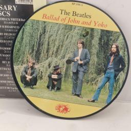 THE BEATLES Ballad Of John And Yoko RP 5786 7” SINGLE 20th anniversary picture disc.