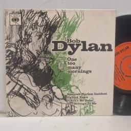 BOB DYLAN One Too Many Mornings EP 6070 7” SINGLE
