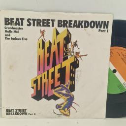 GRANDMASTER MELLE MEL AND THE FURIOUS FIVE Beat Street Breakdown A 9659 7” SINGLE