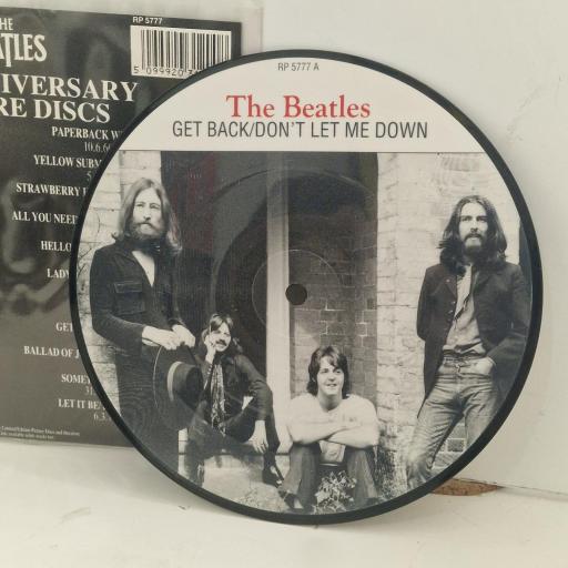 THE BEATLES Get Back / Don’t Let Me Down RP 5777 7” SINGLE 20th anniversary picture disc.