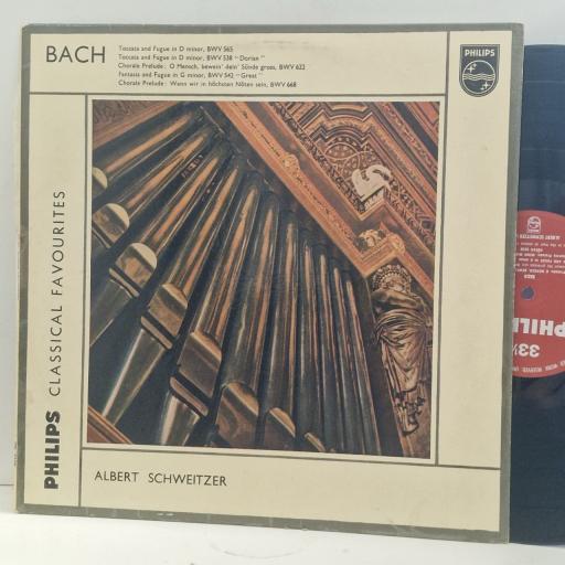 BACH Toccata And Fugue In D Minor, BWV 565 / Toccata And Fugue In D Minor, BWV 538 "Dorian" / Chorale Prelude: O Mensch, Bewein' Dein' Sünde Gross, BWV 622 / Fantasia And Fugue In G Minor, BWV 542 "Great" / Chorale Prelude: Wenn Wir In Höchsten Nöten Sein