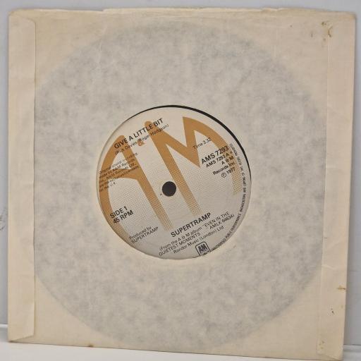 SUPERTRAMP Give A Little Bit AMS 7293 7” SINGLE green vinyl
