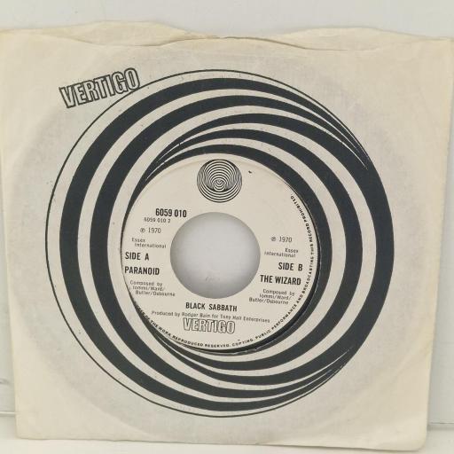 BLACK SABBATH Paranoid, the wizard 6059 010 7” SINGLE