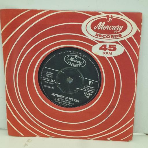 DINAH WASHINGTON September In The Rain 45-AMT 1162 7” SINGLE