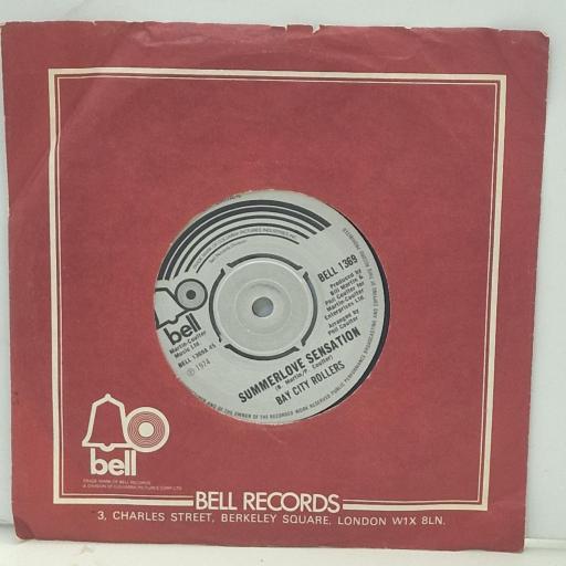 BAY CITY ROLLERS Summerlove Sensation BELL 1369 7” SINGLE