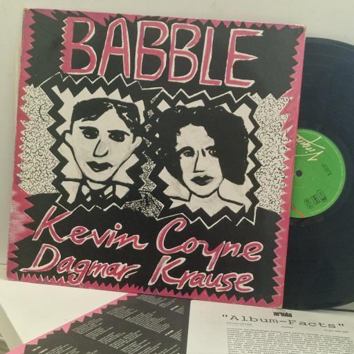 KEVIN COYNE, DAGMAR KRAUSE Babble (Songs For Lonely Lovers) 200 596-320 12” LP
