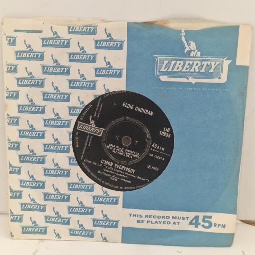 EDDIE COCHRAN C’Mon Everybody / Summertime Blues LIB 10233 7” SINGLE