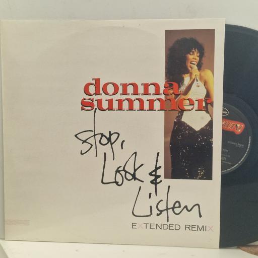 DONNA SUMMER Stop, Look & Listen (Extended Remix) DONNA 312 12” SINGLE