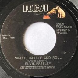 ELVIS PRESLEY Shake, Rattle and Roll Lawdy, Miss Clawdy 447-0615 7" Single