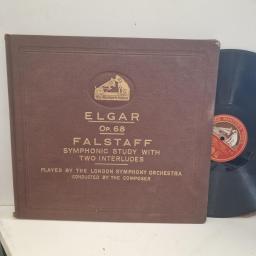 ELGAR Symphonic Study ‘Falstaff’ D B 7493 12” 4x LP Box Set shellac 78rpm