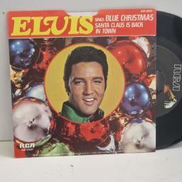 ELVIS PRESLEY Blue Christmas Santa Claus is Back in Town 447-0647 7" Single