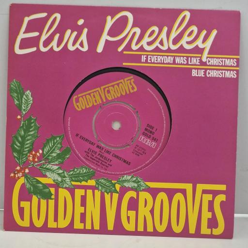 ELVIS PRESLEY If Everyday Was Like Christmas Blue Christmas GOLD 541 7" Single