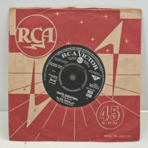 ELVIS PRESLEY Blue Christmas White Christmas RCA 1430 7" Single