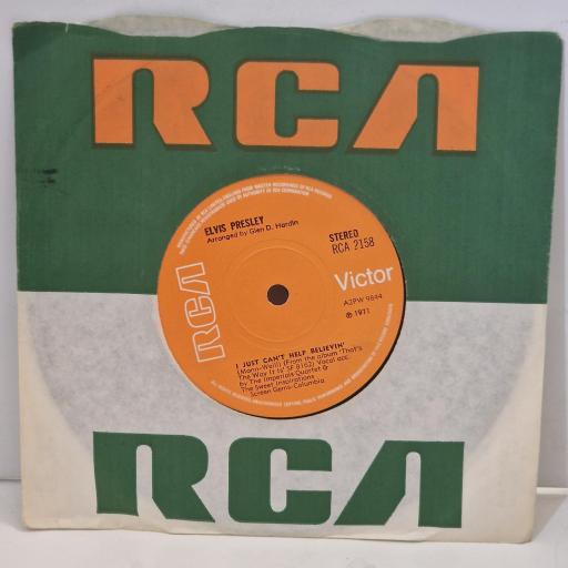 ELVIS PRESLEY I Just Can’t Help Believin’ How the Web was Woven RCA 2158 7" Single