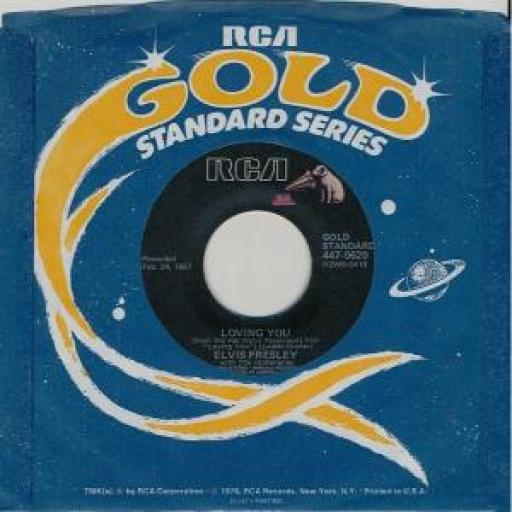 ELVIS PRESLEY Loving You Teddy Bear 447-0620 7" Single