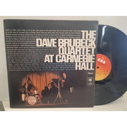THE DAVE BRUBECK QUARTET at Carnegie Hall 66234 12” LP