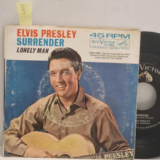 ELVIS PRESLEY Lonely Man Surrender 47-7850 7" Single