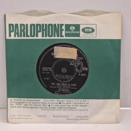 THE BEATLES All You Need is Love Baby, You’re a Rich Man R 5620 7" Single