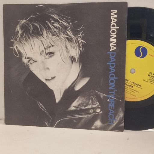 MADONNA Papa Don’t Preach Ain’t No Big Deal W8636 7" Single