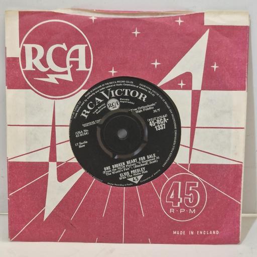 ELVIS PRESLEY One Broken Heart for Sale They Remind Me Too Much of You RCA 1337 7" Single