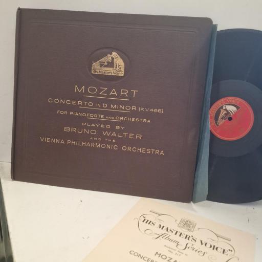 MOZART Concerto in D Minor D B 3273 12” 4x LP Box Set shellac 78rpm