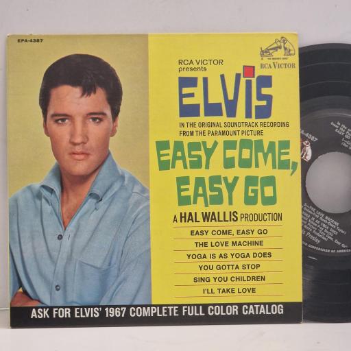 ELVIS PRESLEY Easy Come, Easy Go Soundtrack EPA-4387 7" Single