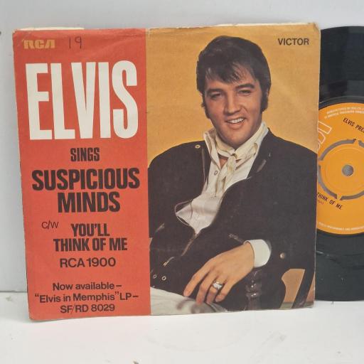 ELVIS PRESLEY Suspicious Minds You’ll Think of Me RCA 1900 7" Single