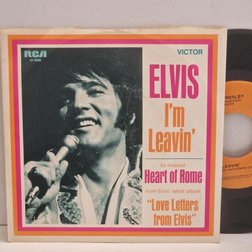 ELVIS PRESLEY I’m Leaving Heart of Rome 47-9998 7" Single