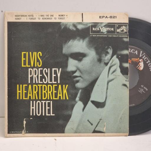 ELVIS PRESLEY Heartbreak Hotel EPA-821 7" Single