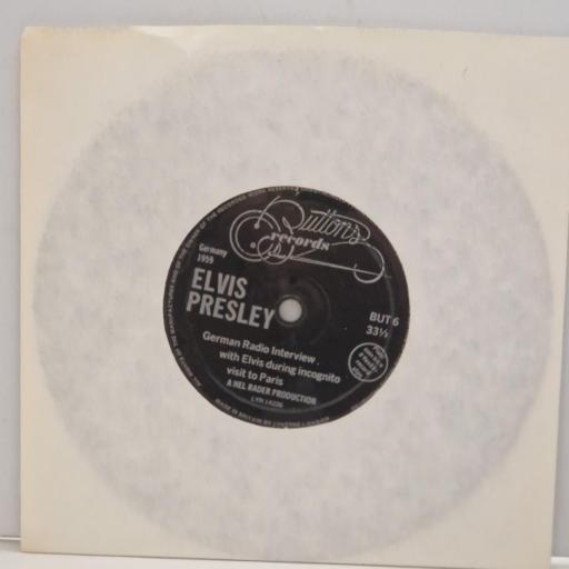 ELVIS PRESLEY German Radio Interview BUT 6 7" FLEXI Single