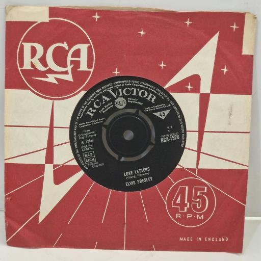 ELVIS PRESLEY Love Letters Come What May RCA 1526 7" Single