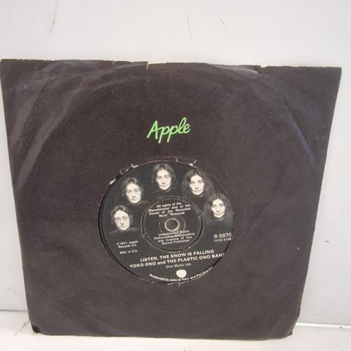 YOKO ONO & THE PLASTIC ONO BAND Listen the Snow is Falling Happy Xmas R 5970 7”