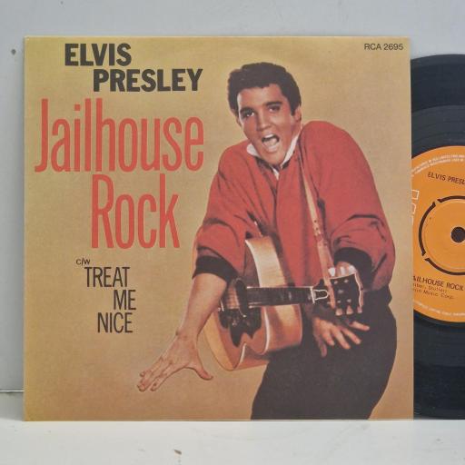 ELVIS PRESLEY Jailhouse Rock Treat Me Nice RCA 2695 7" Single