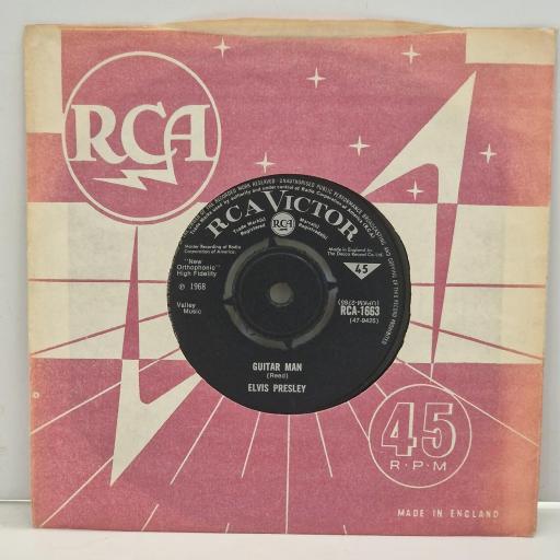 ELVIS PRESLEY Guitar Man Hi Heel Sneakers RCA 1663 7" Single
