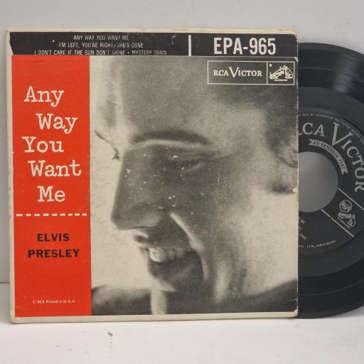 ELVIS PRESLEY Any Way You Want Me EPA-965 7" Single