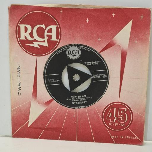 ELVIS PRESLEY Treat Me Nice Jailhouse Rock RCA 1028 7" Single