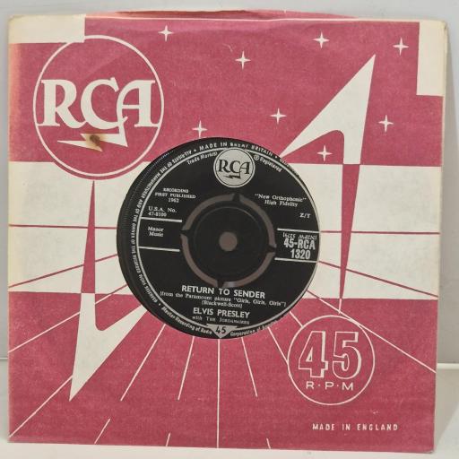 ELVIS PRESLEY Where Do You Come From Return to Sender RCA 1320 7" Single
