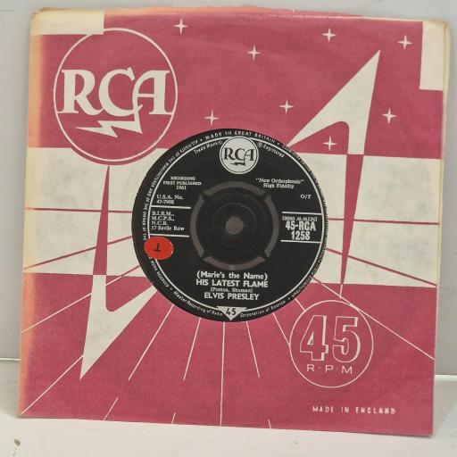 ELVIS PRESLEY His Latest Flame Little Sister RCA 1258 7" Single