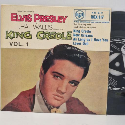 ELVIS PRESLEY King Creole Soundtrack Vol 1 RCX 117 7” EP