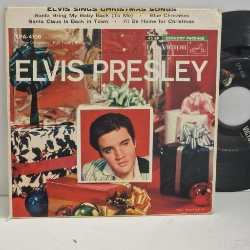 ELVIS PRESLEY Elvis Sings Christmas Songs EPA 4108 7" Single