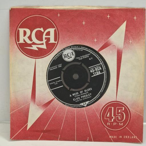 ELVIS PRESLEY A Mess of Blues The Girl of My Best Friend RCA 1194 7" Single