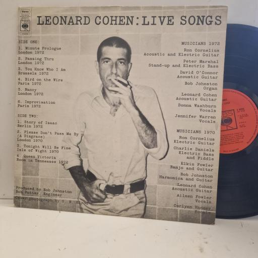 LEONARD COHEN Live Songs S 65224 12” LP