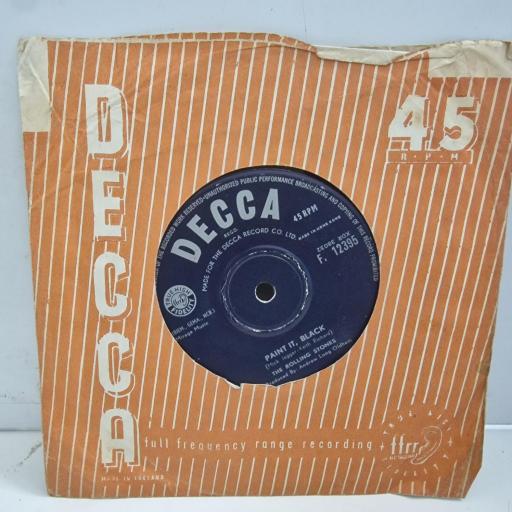 THE ROLLING STONES Long Long While Paint It, Black F 12395 7" Single